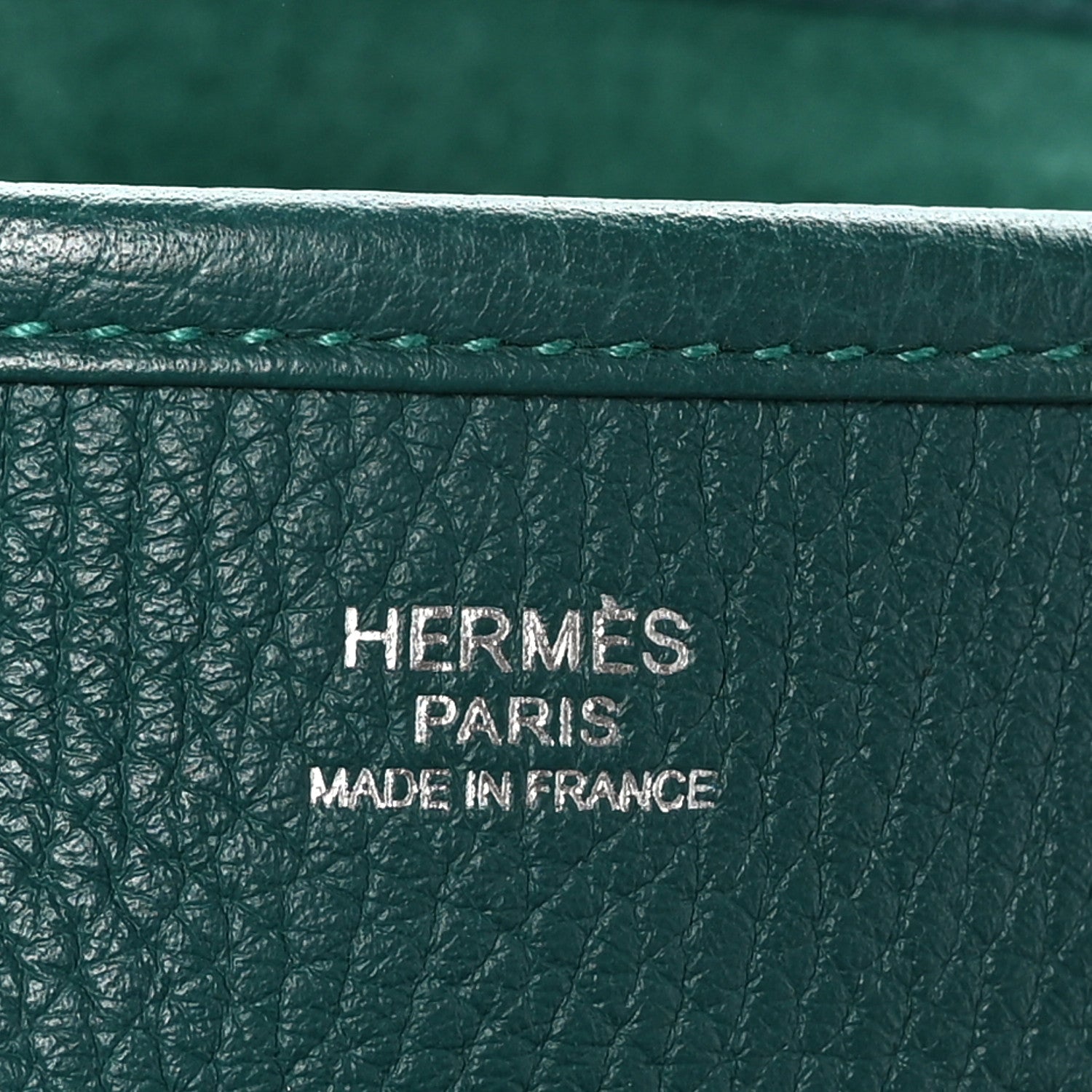 Hermes Taurillon Clemence Evelyne III PM Malachite 6 of 10