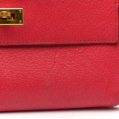 Hermes Chevre Mysore Kelly Longue Wallet Bougainvillea 13 of 16