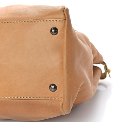 Fendi Vitello Saddle Cuoio Romano Selleria Large Peekaboo Iconic Satchel Saddle Ocra Moro 12 of 13