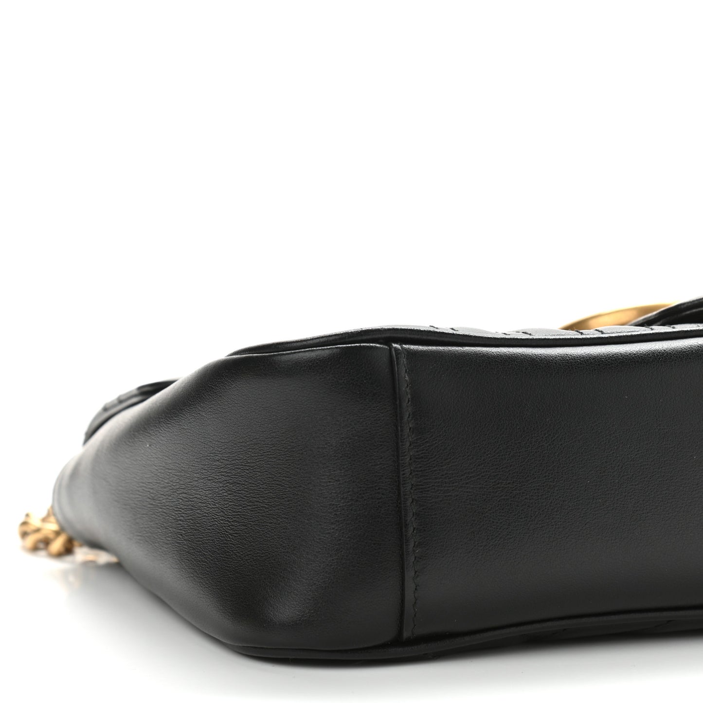 Calfskin Matelasse Small GG Marmont Shoulder Bag Black