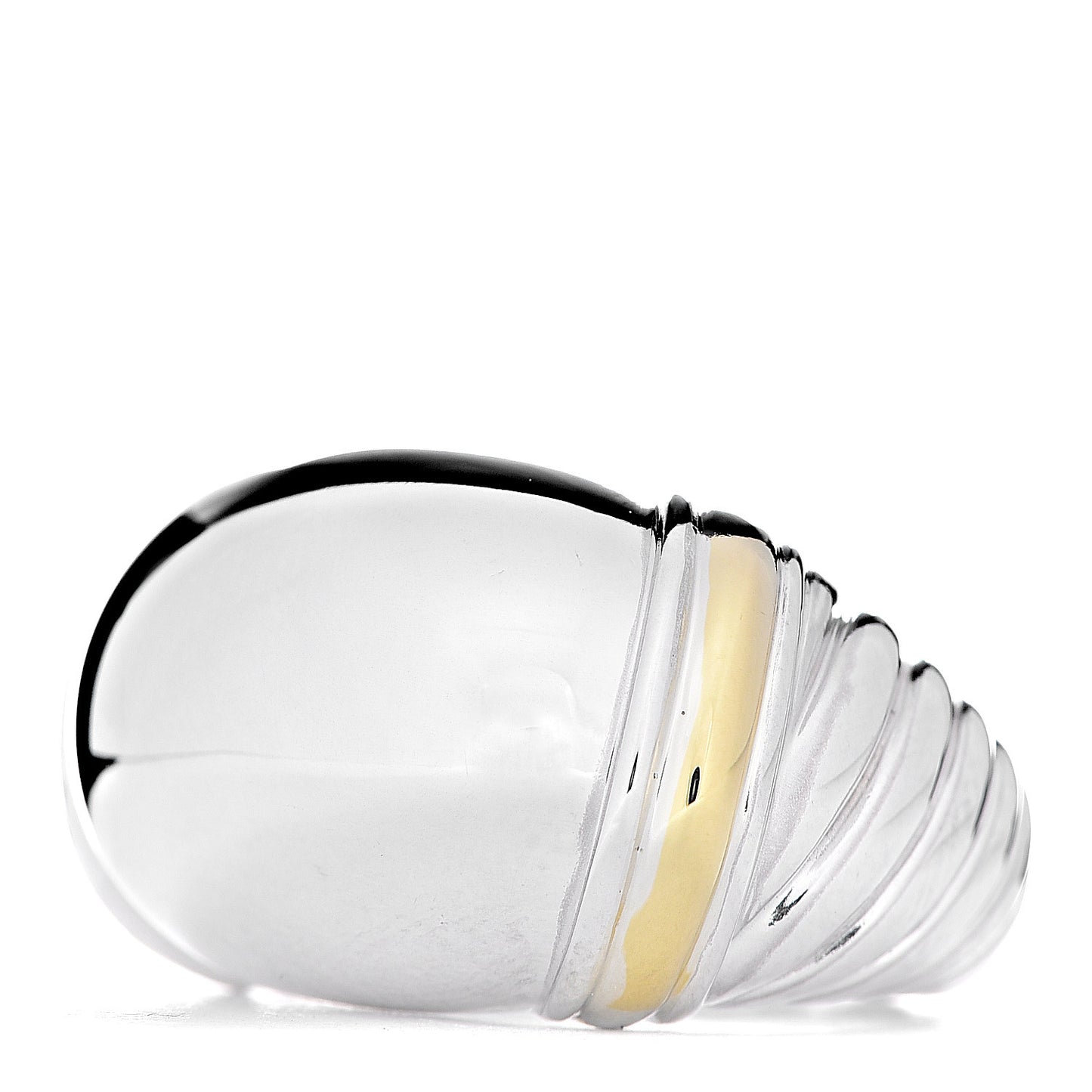 Sterling Silver 18K Yellow Gold Metro Dome Ring 55 7.25