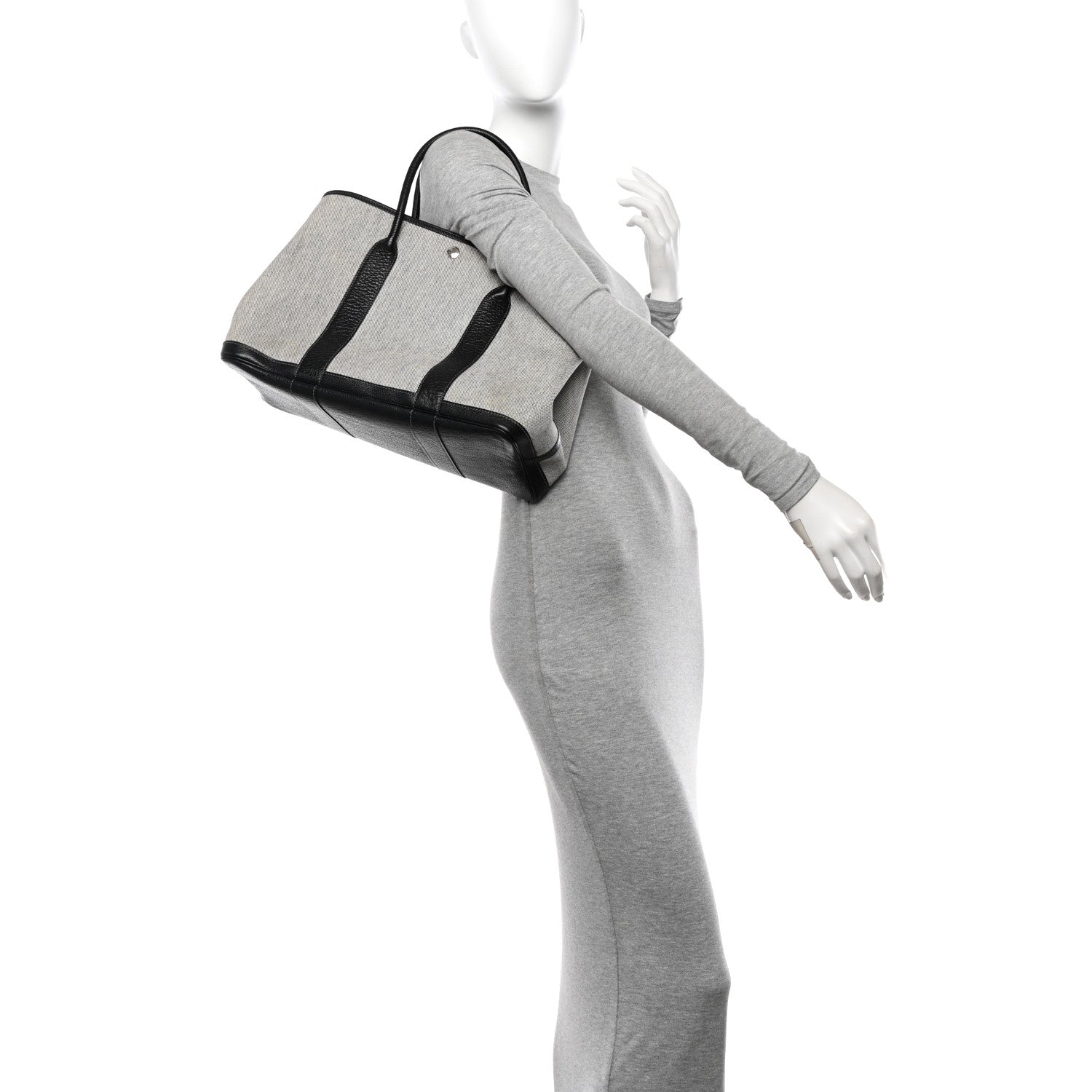 Hermes Buffle Skipper Toile Garden Party 36 MM Tote Black 2 of 12