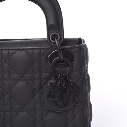 Christian Dior Ultra Matte Calfskin Cannage Mini Lady Dior Black 10 of 10