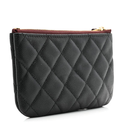 Chanel Caviar Quilted Small Cosmetic Case Black 3 of 10