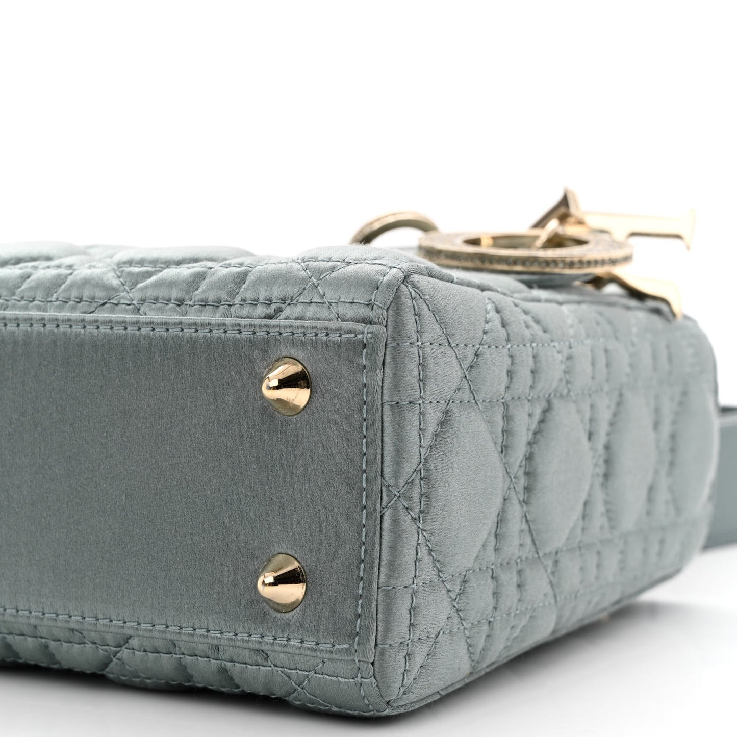 Satin Swarovski Crystal Cannage My ABC Lady Dior Grey
