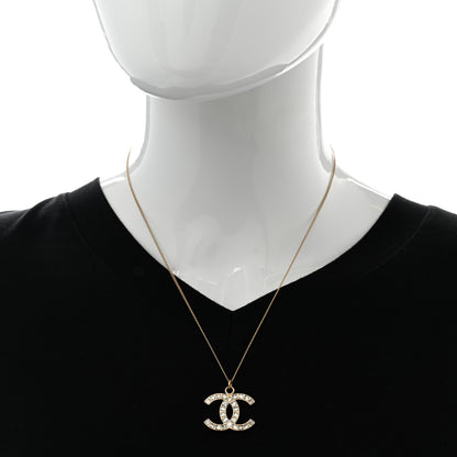 Chanel Baguette Crystal CC Necklace Light Gold 2 of 7