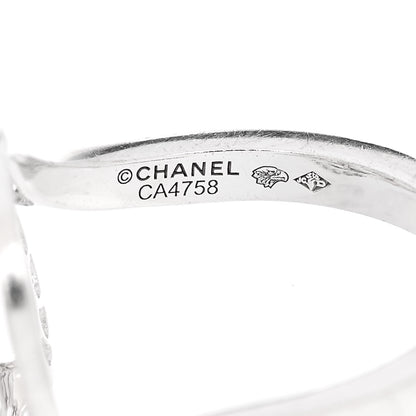 Chanel 18K White Gold Diamond Fil de Camelia Ring 51 5.75 5 of 7