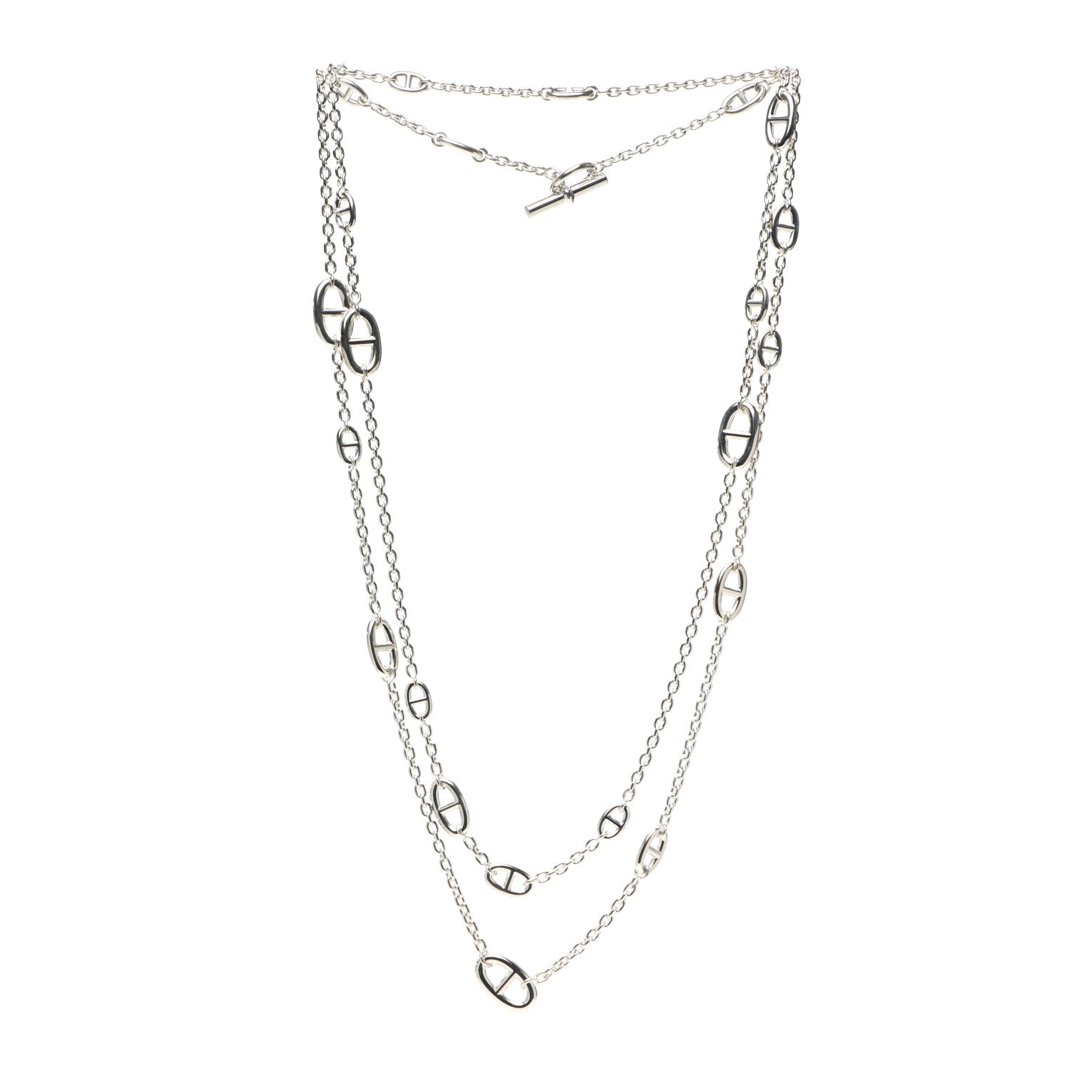 Hermes Sterling Silver Farandole Necklace 160 3 of 5