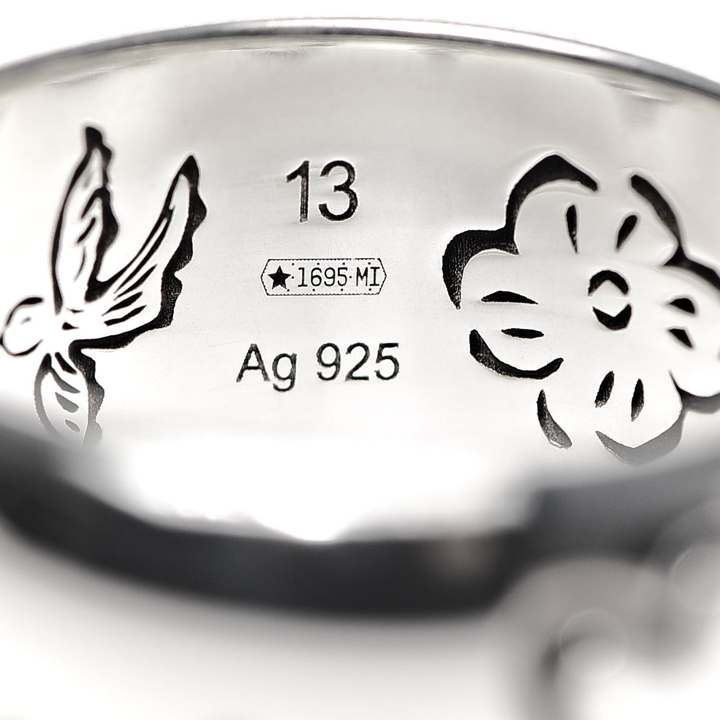 Sterling Silver Blind for Love Band Ring 53 6.25