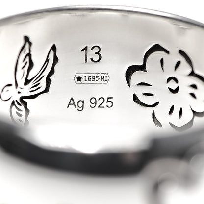 Gucci Sterling Silver Blind for Love Band Ring 53 6.25 6 of 7