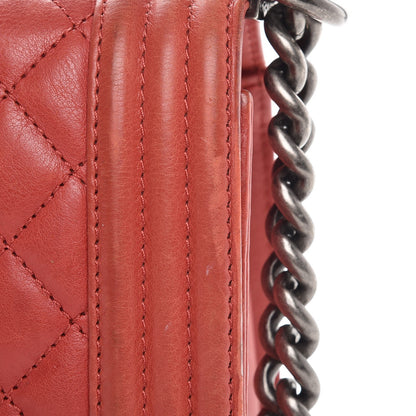 Chanel Calfskin Quilted Medium Boy Flap Red 12 of 19