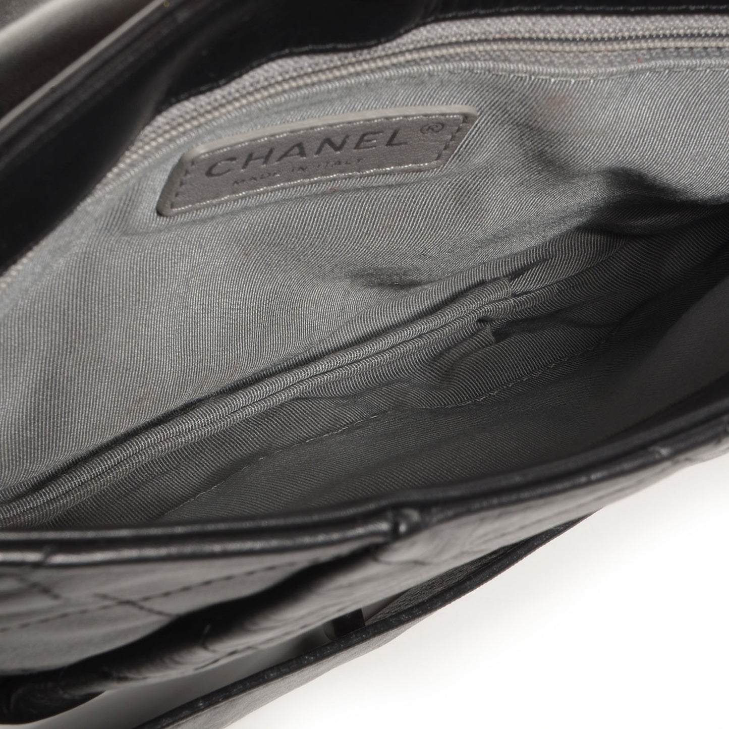 Calfskin Coco Pleats Large Messenger Flap Black