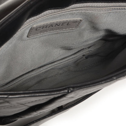 Chanel Calfskin Coco Pleats Large Messenger Flap Black 5 of 9