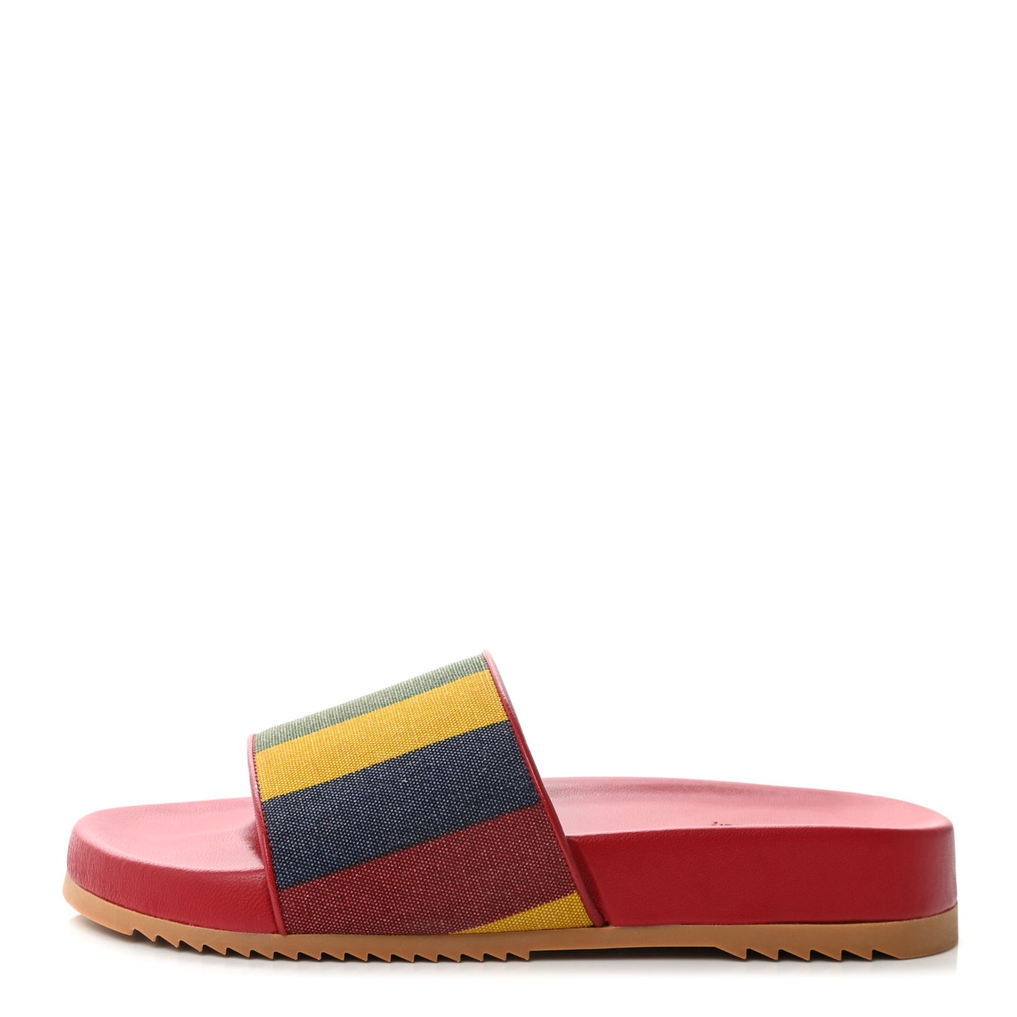 Canvas Marley Stripe Mens Slide Sandals 8 Multicolor