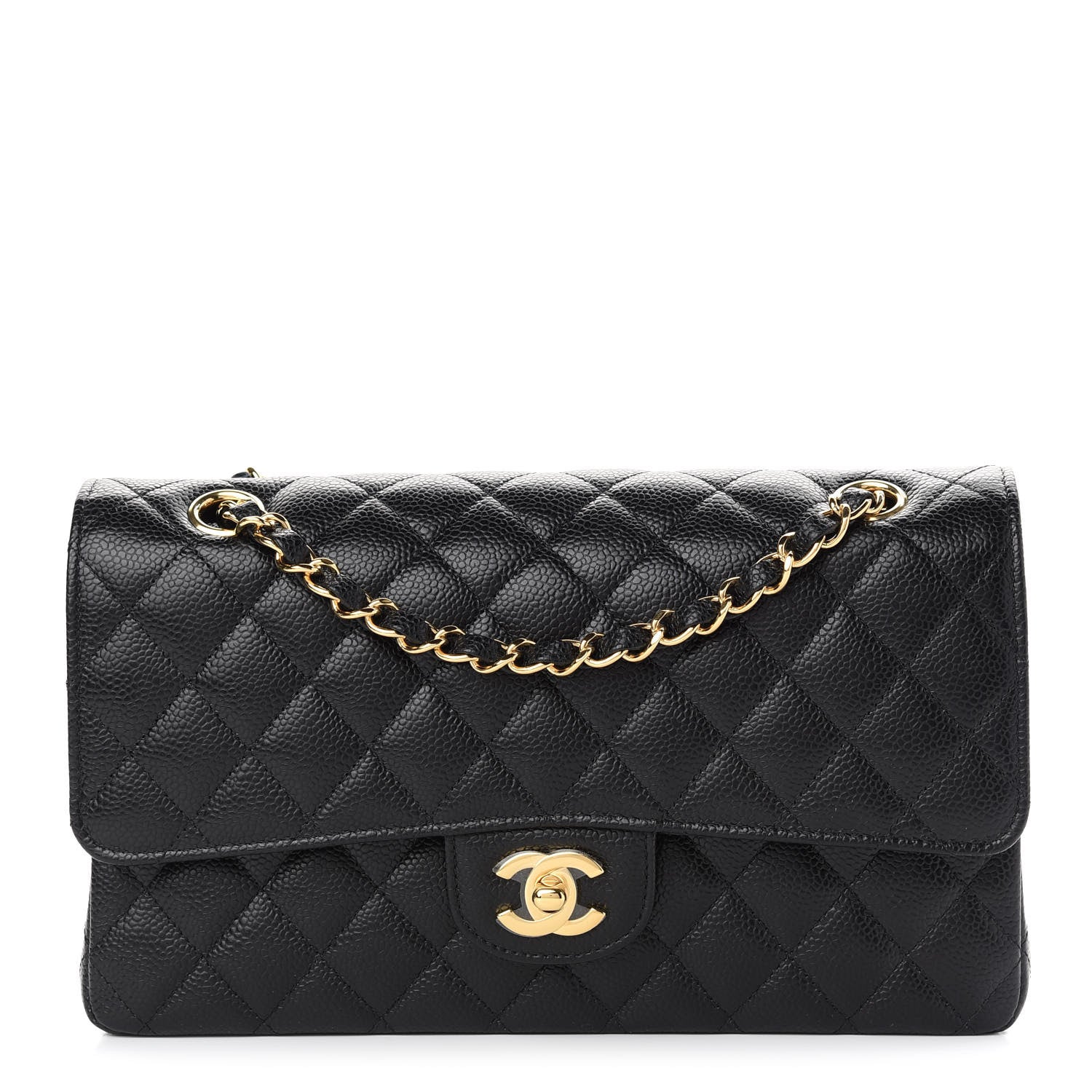 Chanel Caviar Quilted Medium Double Flap Black 1 of 9