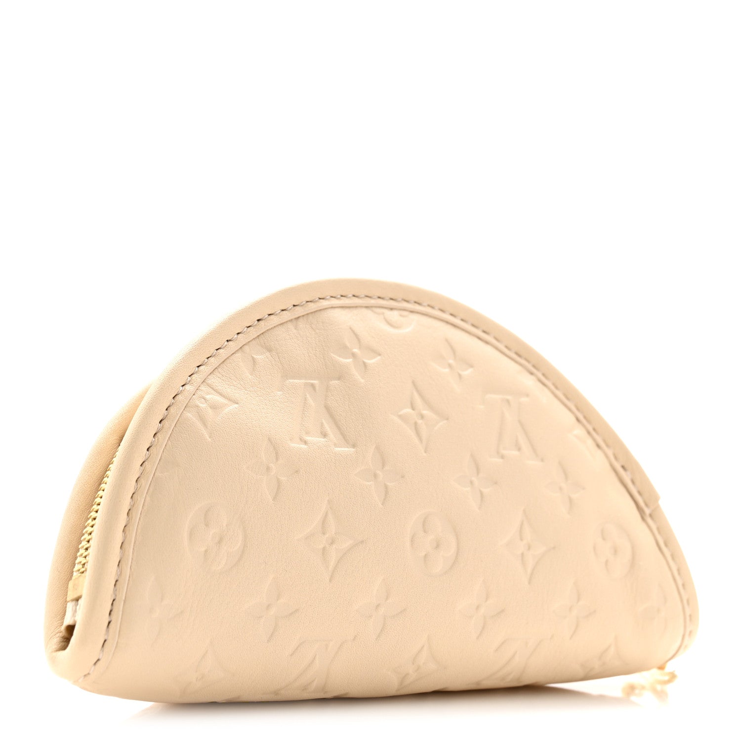 Louis Vuitton Calfskin Monogram Gyoza Key Pouch Beige 3 of 8