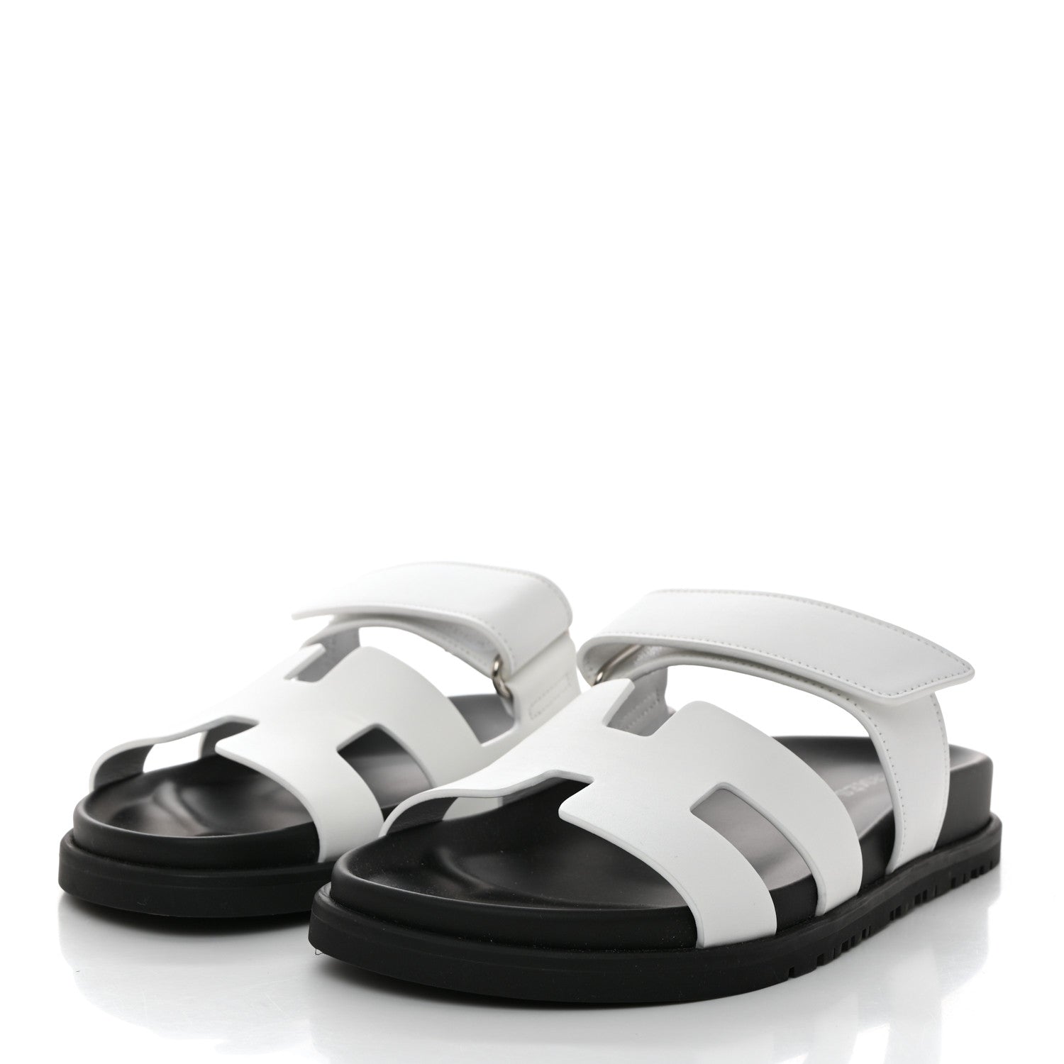 Hermes Calfskin Womens Chypre Sandals 36 White 3 of 9