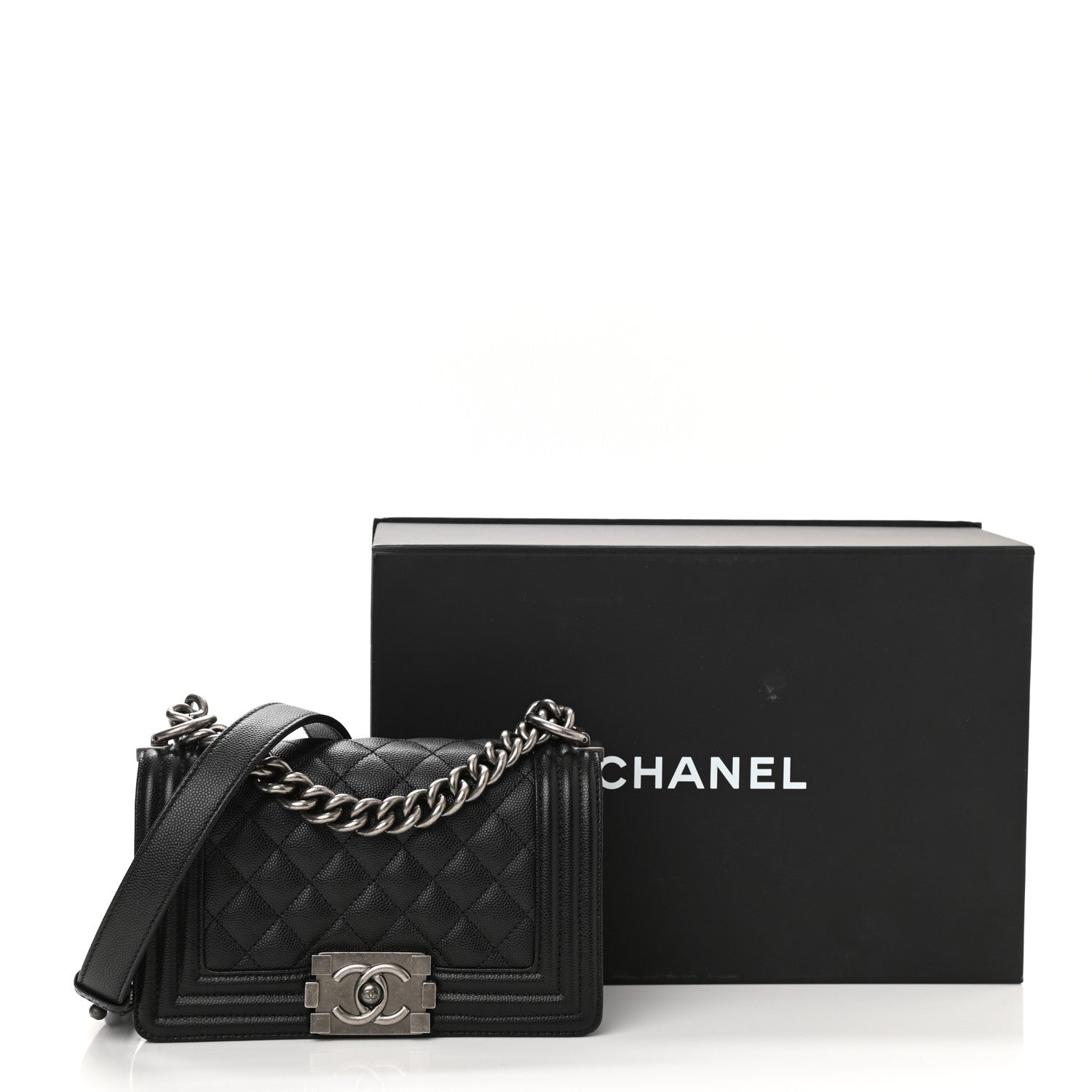 Chanel Caviar Quilted Small Boy Flap Black 11 of 11