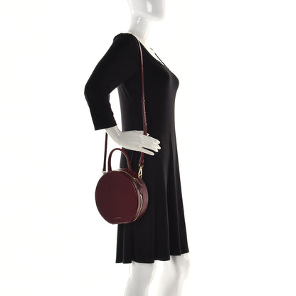Mansur Gavriel Calfskin Circle Crossbody Bag Burgundy 2 of 21