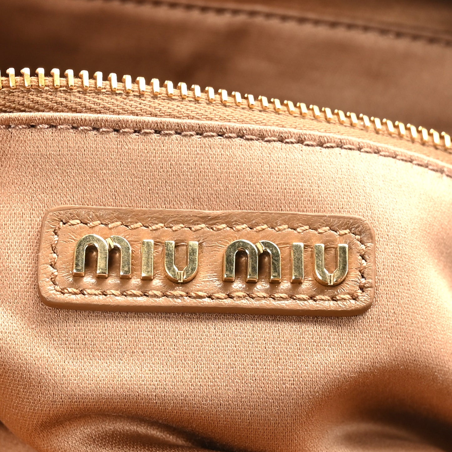 Nappa Matelasse Large Arcadie Top Handle Bag Caramel