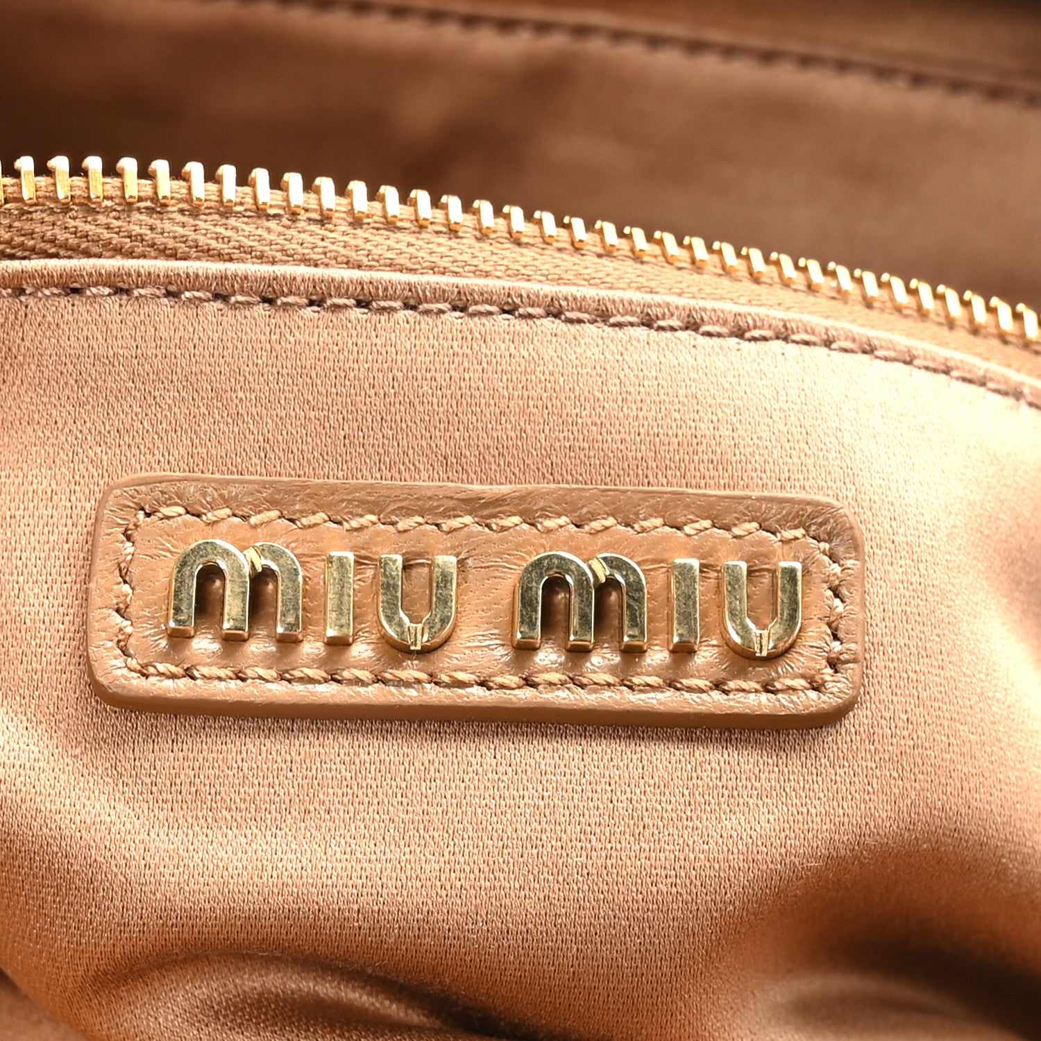 Miu Miu Nappa Matelasse Large Arcadie Top Handle Bag Caramel 6 of 8