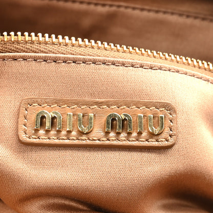 Miu Miu Nappa Matelasse Large Arcadie Top Handle Bag Caramel 6 of 8