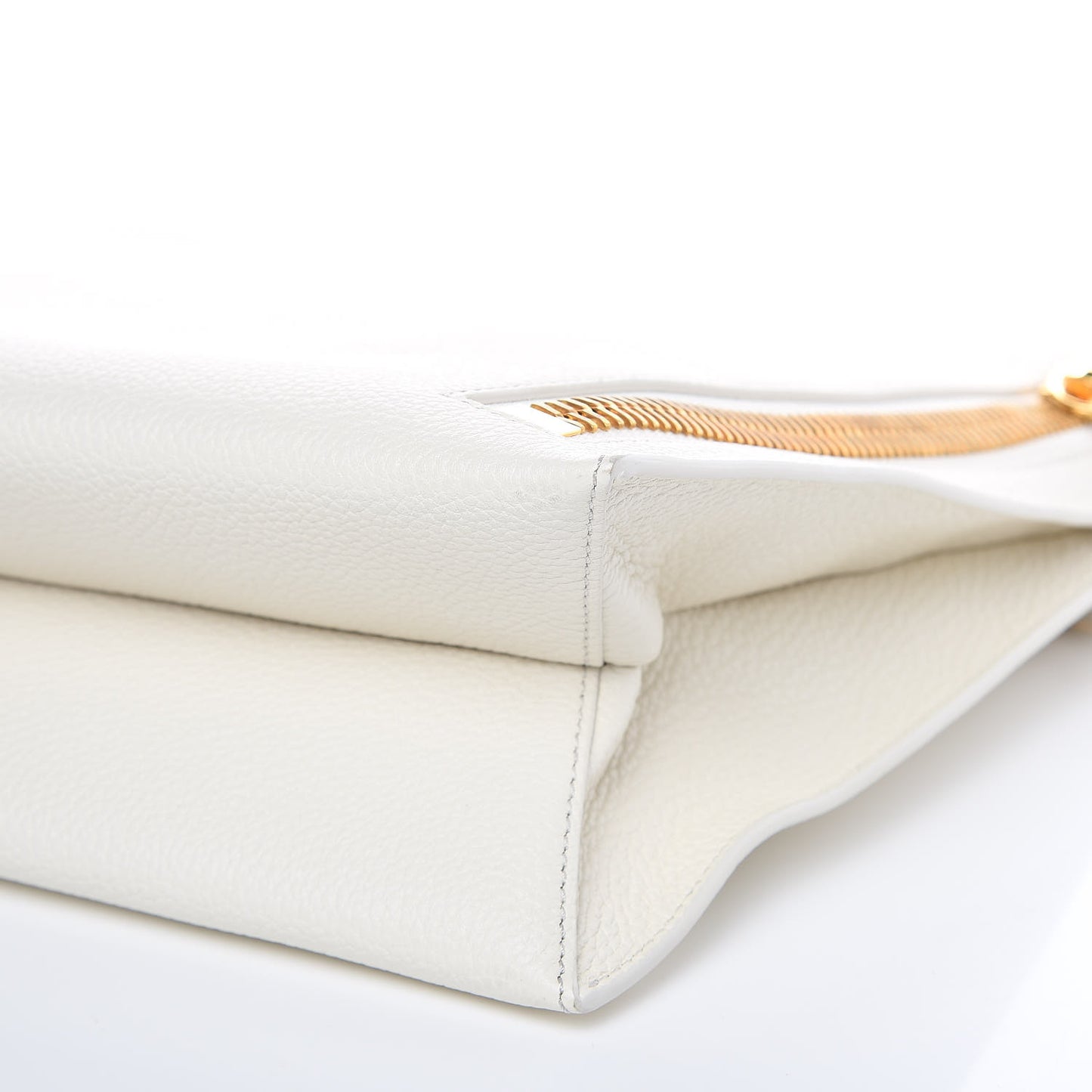 Pebbled Calfskin Small Alix Padlock Zip Hobo Bag Chalk