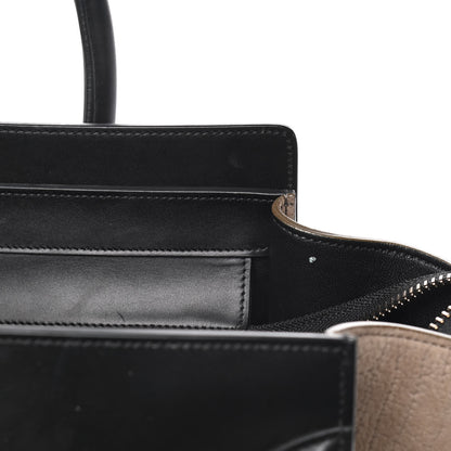 Celine Bullhide Calfskin Grained Nubuck Mini Tri-Color Luggage Khaki 14 of 23
