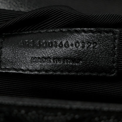 Saint Laurent Grain De Poudre Textured Mixed Matelasse Large Triquilt Monogram Monochrome Satchel Black 7 of 10