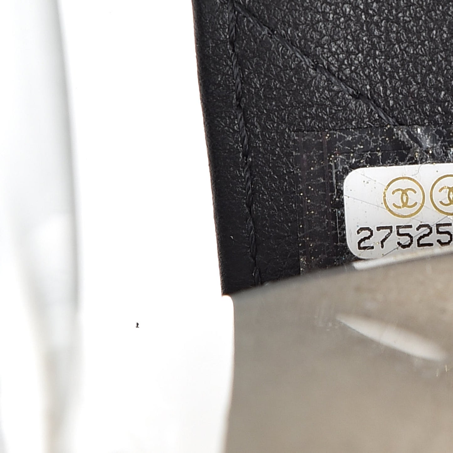 Lambskin PVC Sand By The Sea Flap With Pearl Strap Black