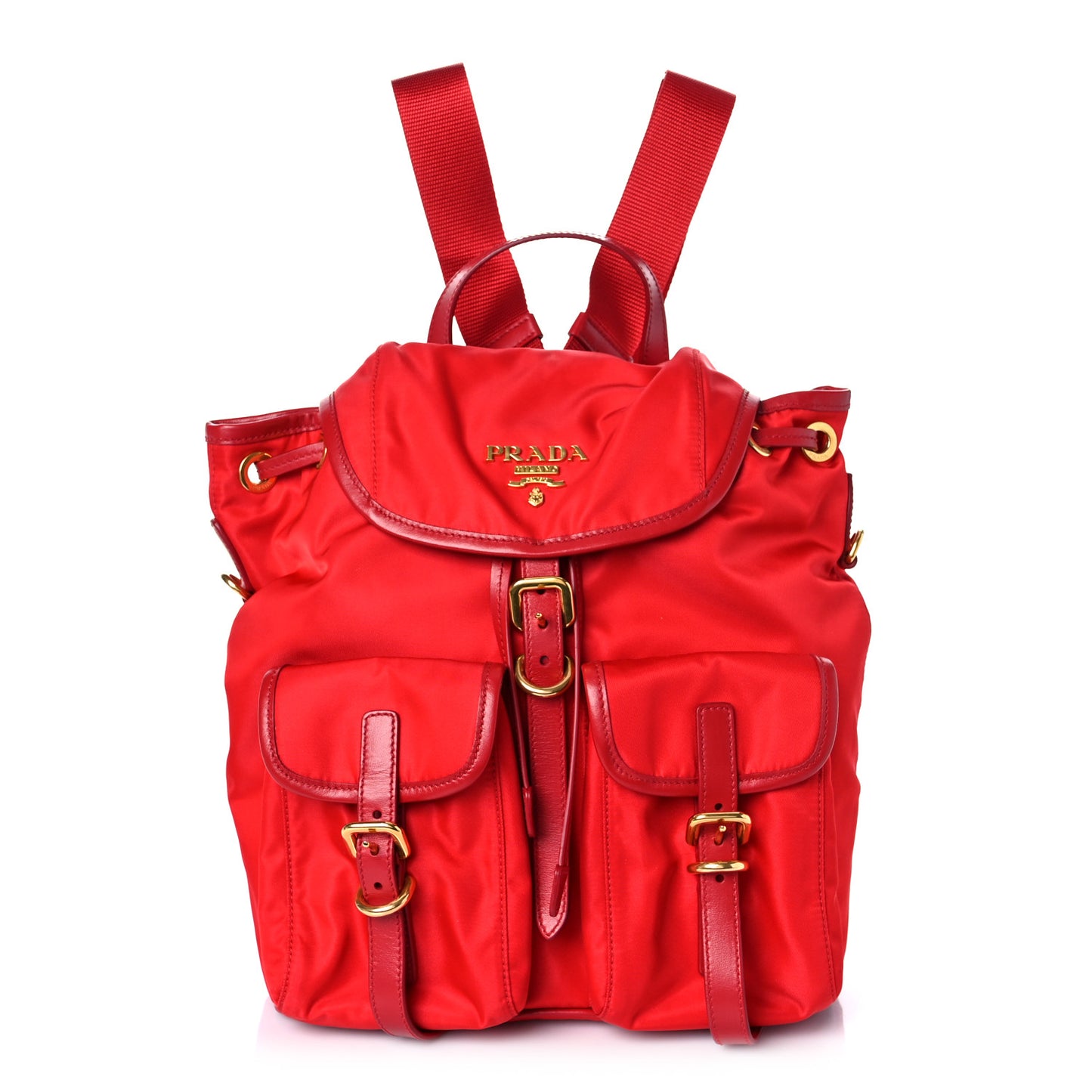 Tessuto Nylon Small Backpack Rosso