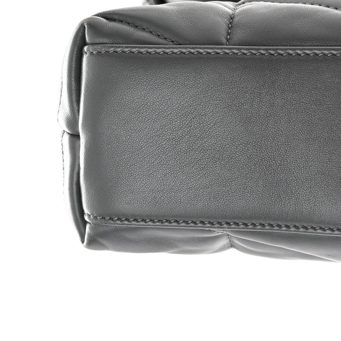 Lambskin Quilted Mini Loulou Puffer Monogram Chain Satchel Storm
