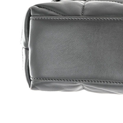 Saint Laurent Lambskin Quilted Mini Loulou Puffer Monogram Chain Satchel Storm 11 of 16