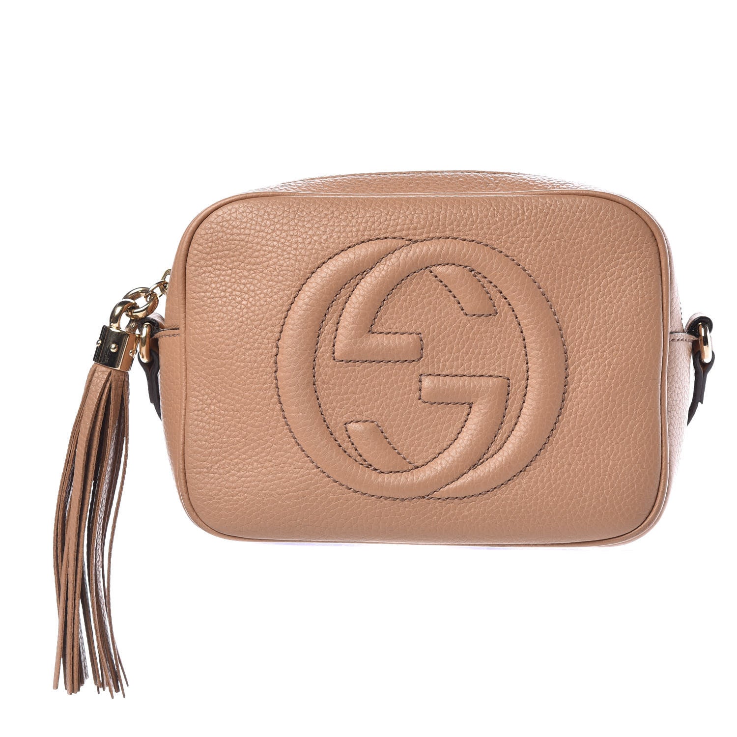 Gucci Pebbled Calfskin Small Soho Disco Bag Camelia 1 of 10