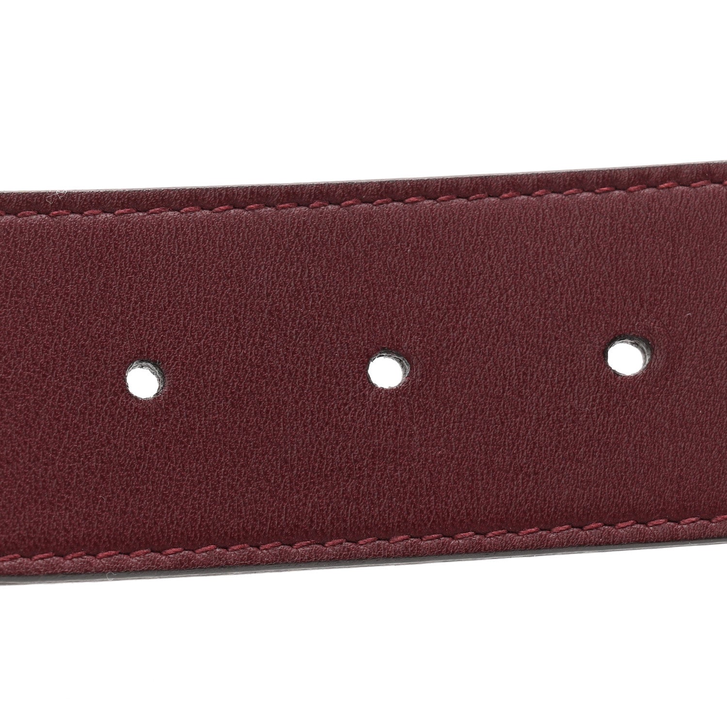 Gucci Moon Calfskin Nickel Double G 40mm Belt 85 34 Strong Red 4 of 5