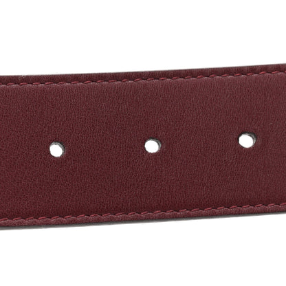 Gucci Moon Calfskin Nickel Double G 40mm Belt 85 34 Strong Red 4 of 5