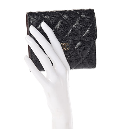Chanel Caviar Quilted Compact Flap Wallet Black 2 of 9