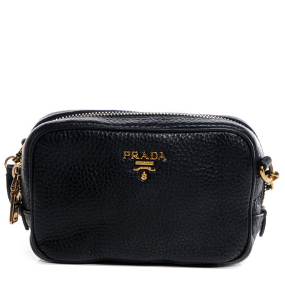 Prada Vitello Daino Mini Camera Crossbody Bag Black 1 of 11