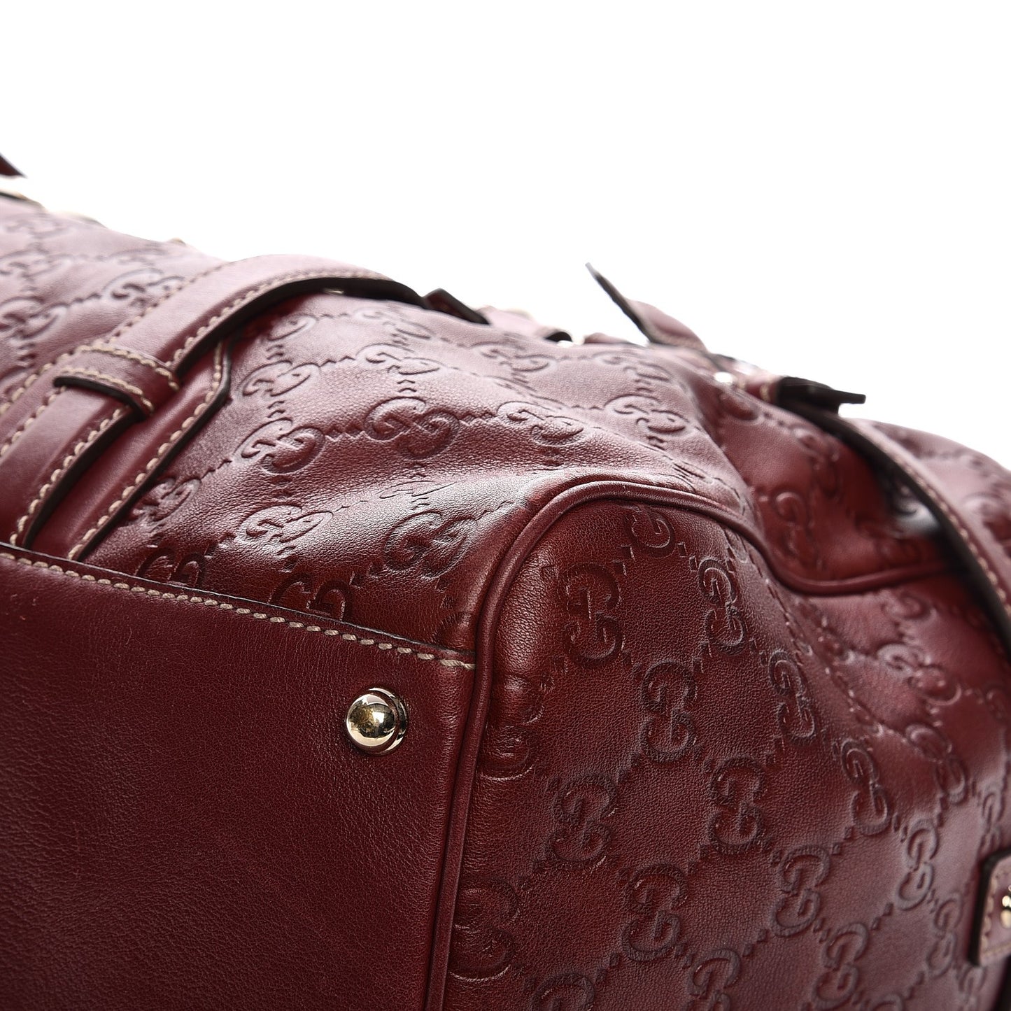 Guccissima 85th Anniversary Large Boston Rusty Red