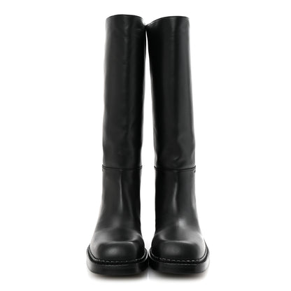 Prada Vitello Lux From The Runway Tall Boots 38 Black 3 of 9
