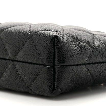 Chanel Caviar Quilted Classic Clutch Tote With Chain Black 9 of 11