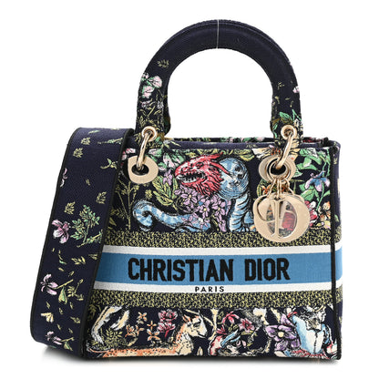 Christian Dior Canvas D-Constellation Embroidered Medium Lady D-Lite Bleu Multicolor 1 of 9
