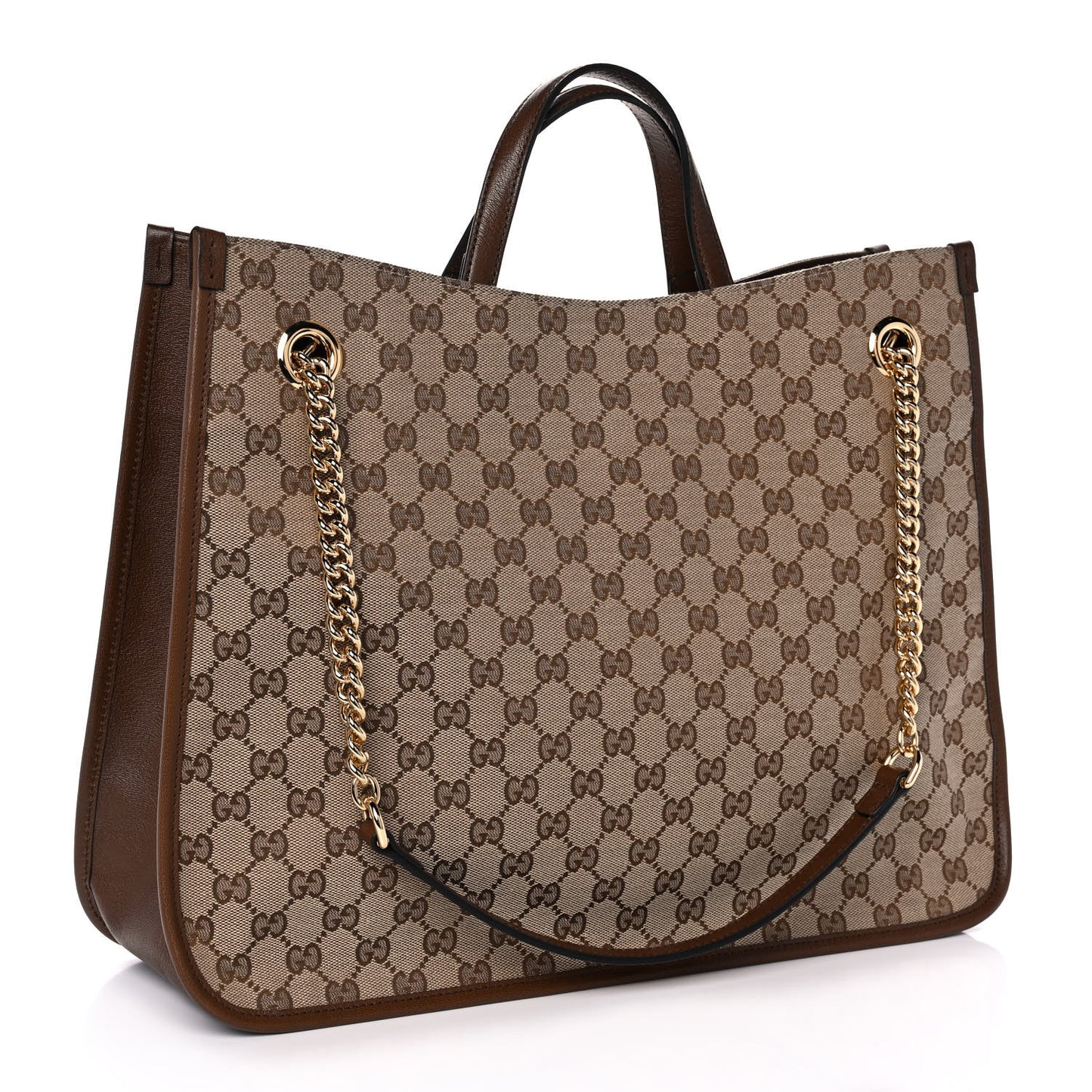 Monogram Calfskin Large Horsebit 1955 Tote Bag Beige Brown Sugar