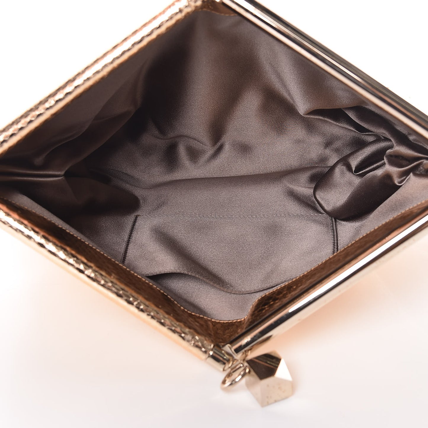 Metallic Watersnake Cadence Clutch Nude