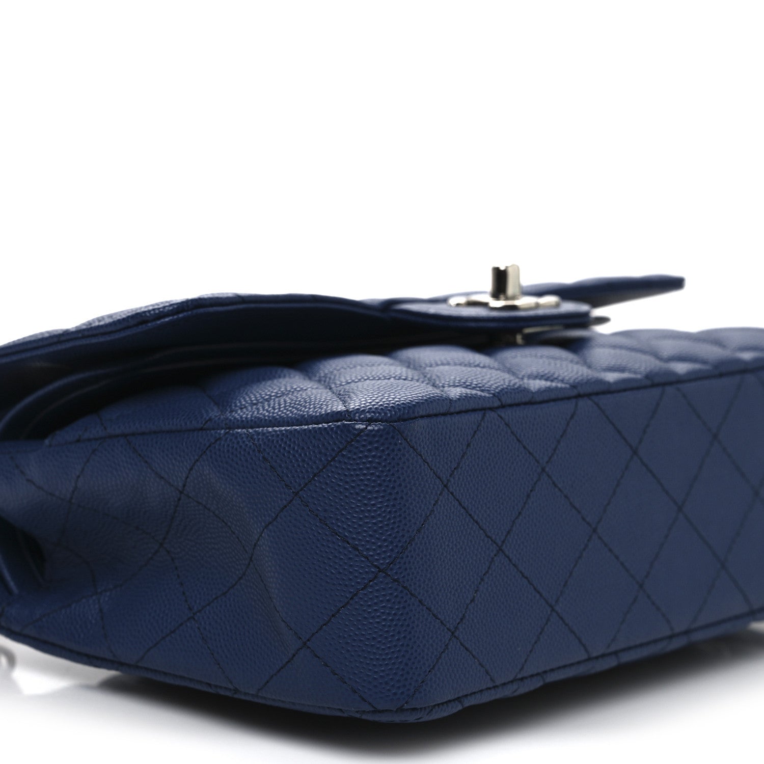 Chanel Caviar Quilted Small Double Flap Blue 9 of 11
