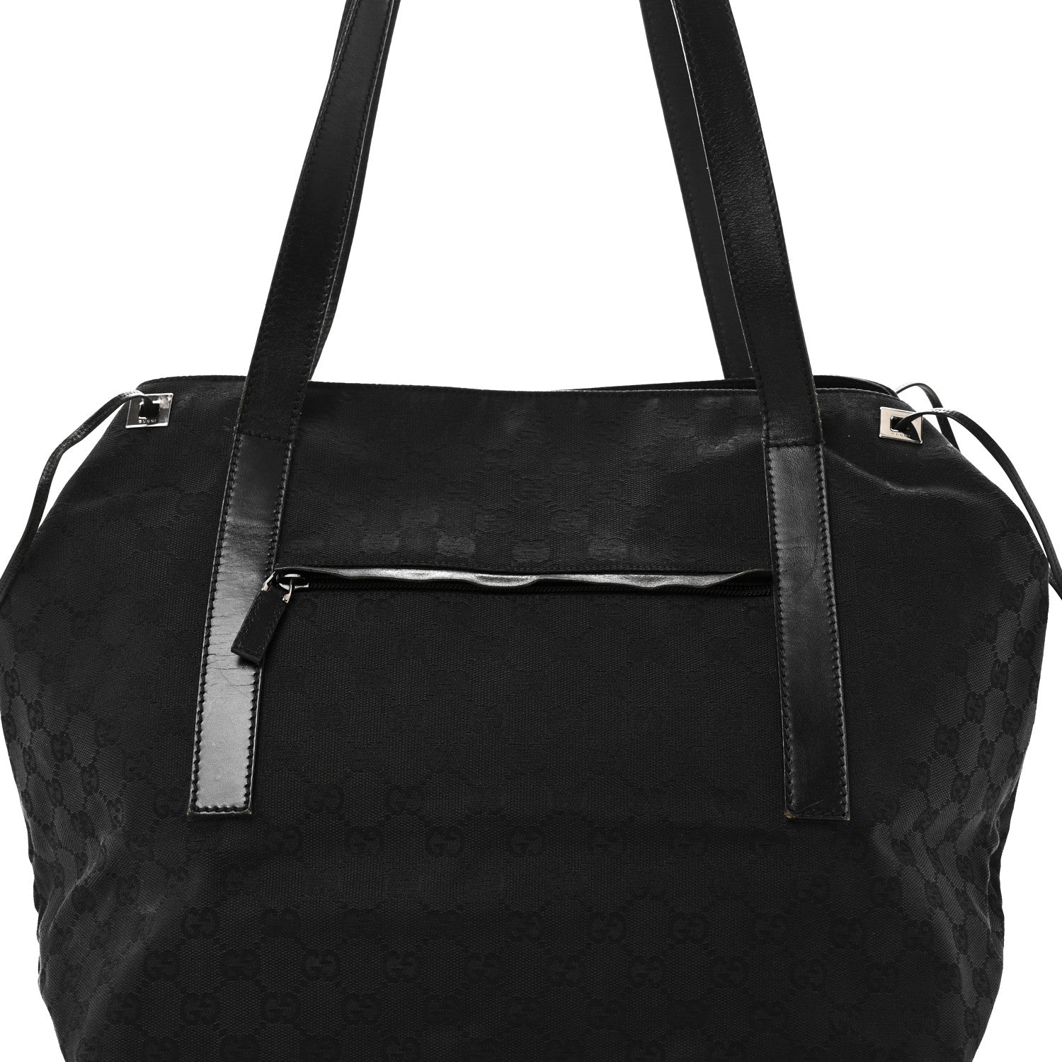 Gucci Monogram Drawstring Tote Black 8 of 12