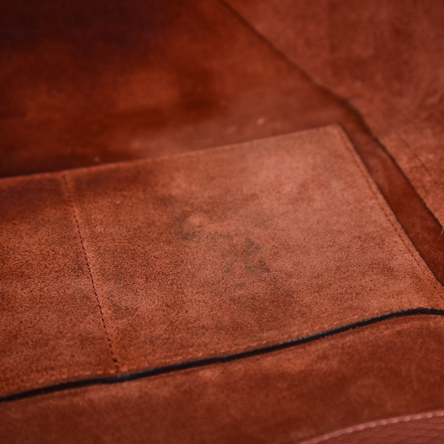 Soft Grained Calfskin Small Belt Cabas Phantom Brick