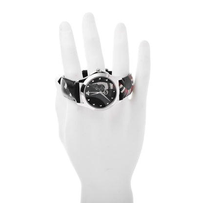 Gucci Stainless Steel Calfskin 38mm Le Marche Des Merveilles Snake Quartz Watch Black 2 of 8