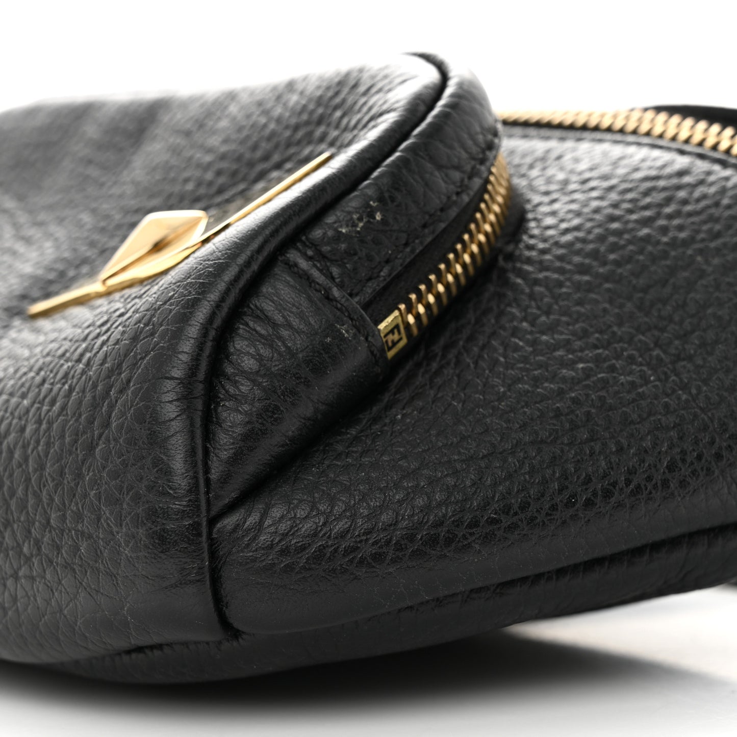 Cuoio Romano Metal Bug Eyes Pocket Belt Bag Black