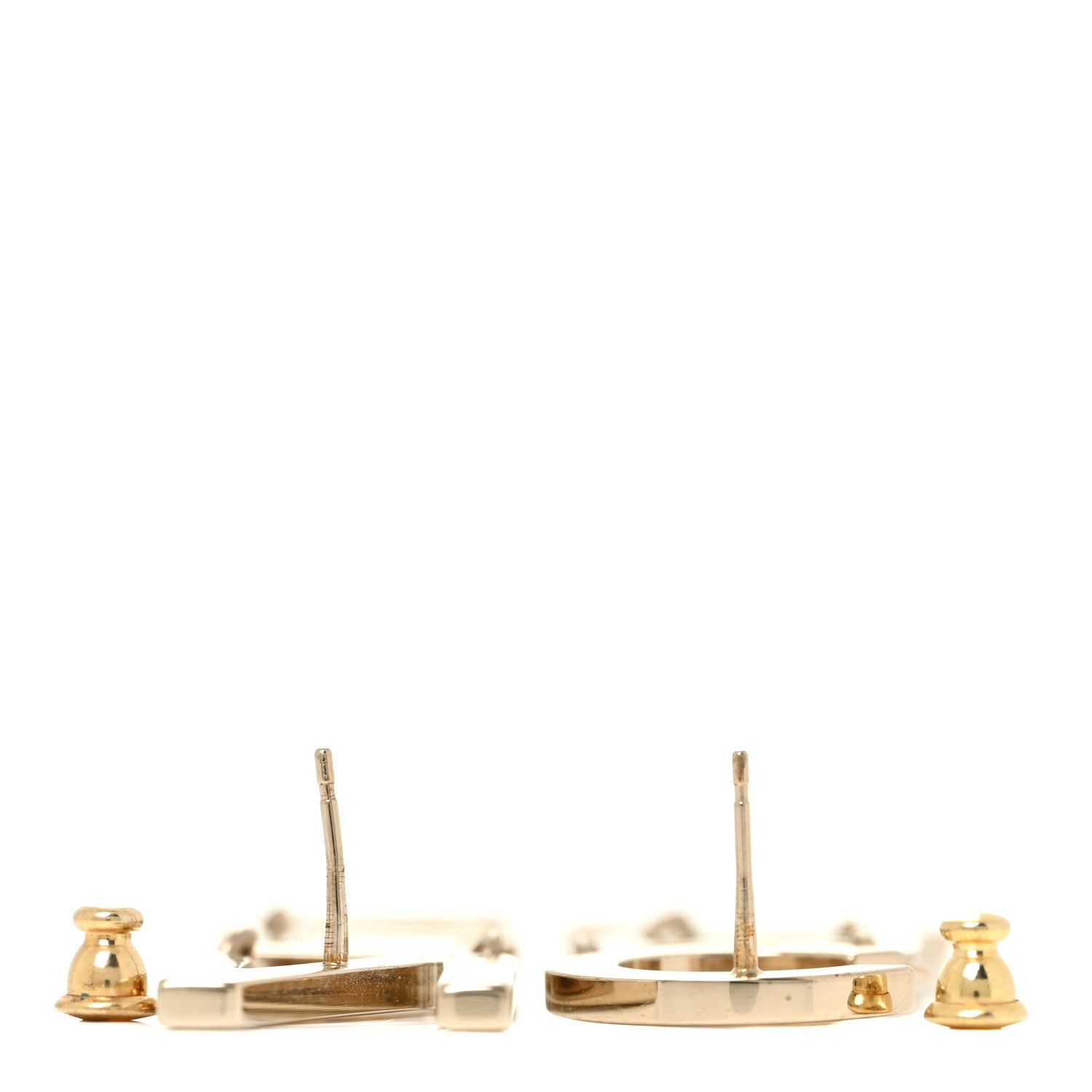 Chanel Metal Cha-Nel Logo Drop Earrings Gold 3 of 6